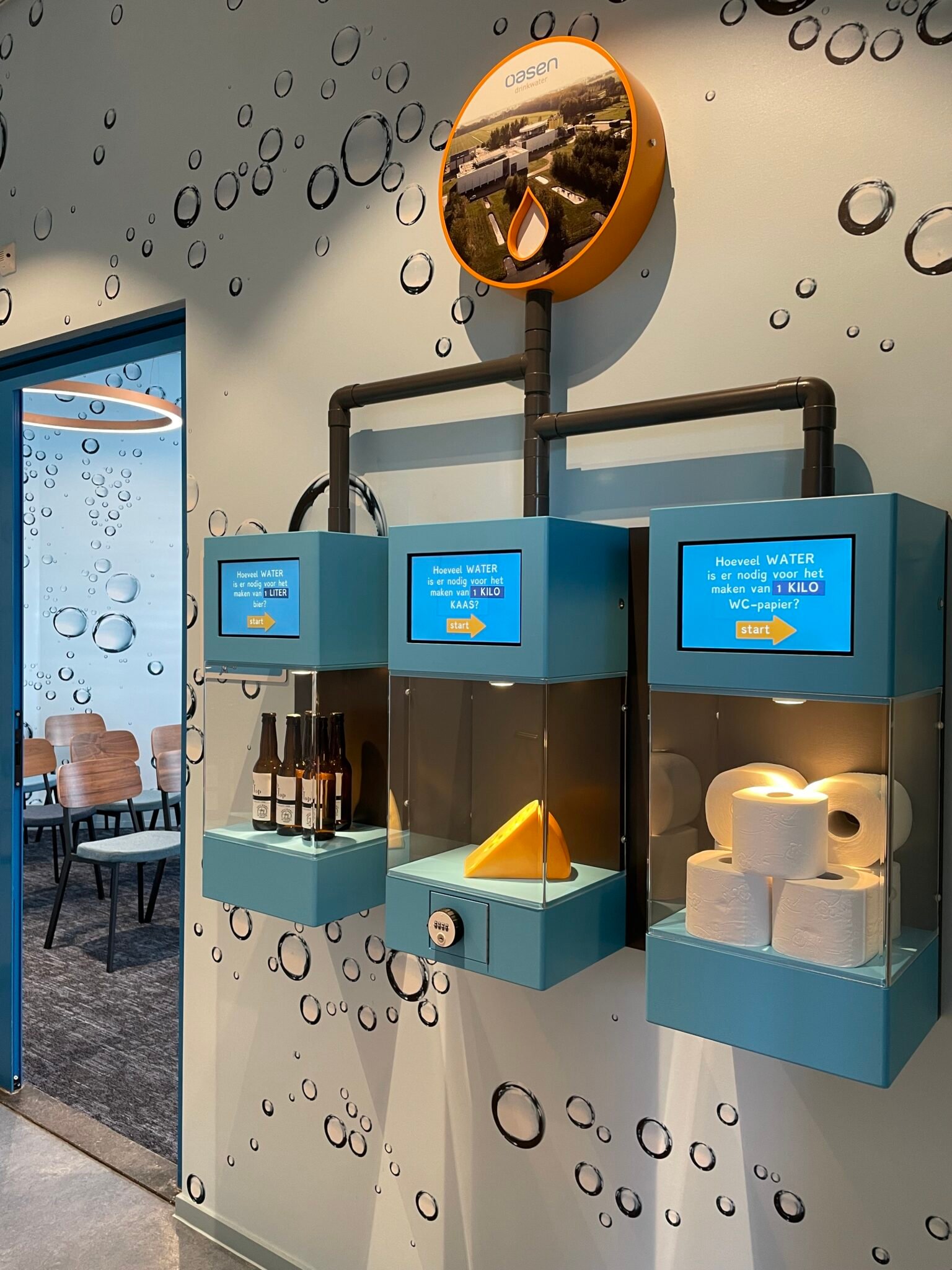 3 Oasen gang kaas, wcpapier, bier